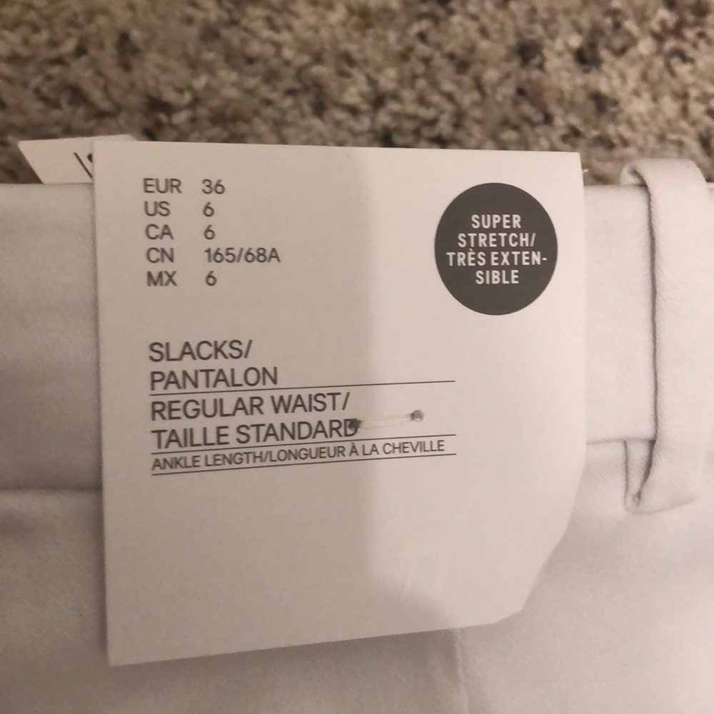 H&M super stretch white slacks